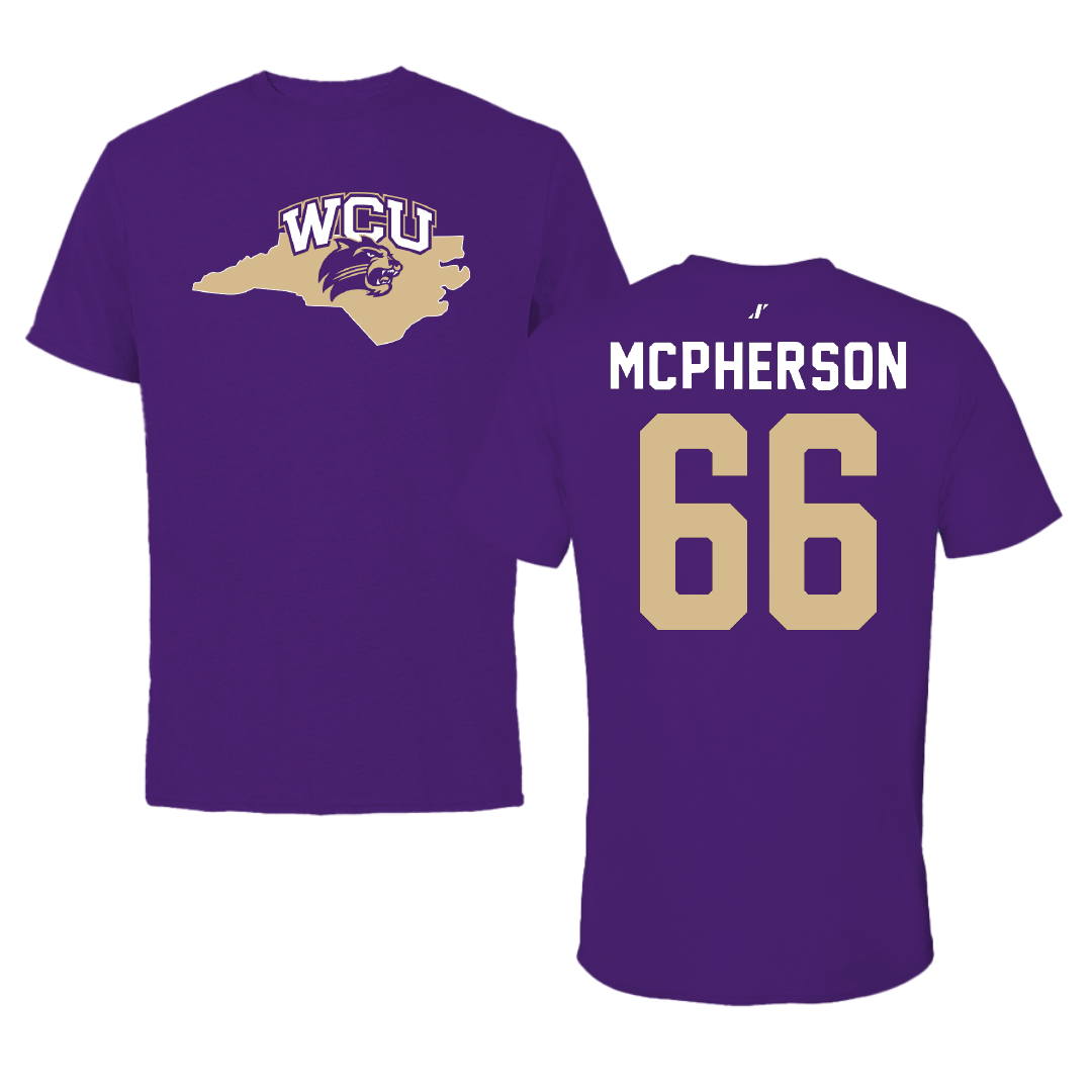 Western Carolina University Softball Purple State Tee - #66 Maya McPherson
