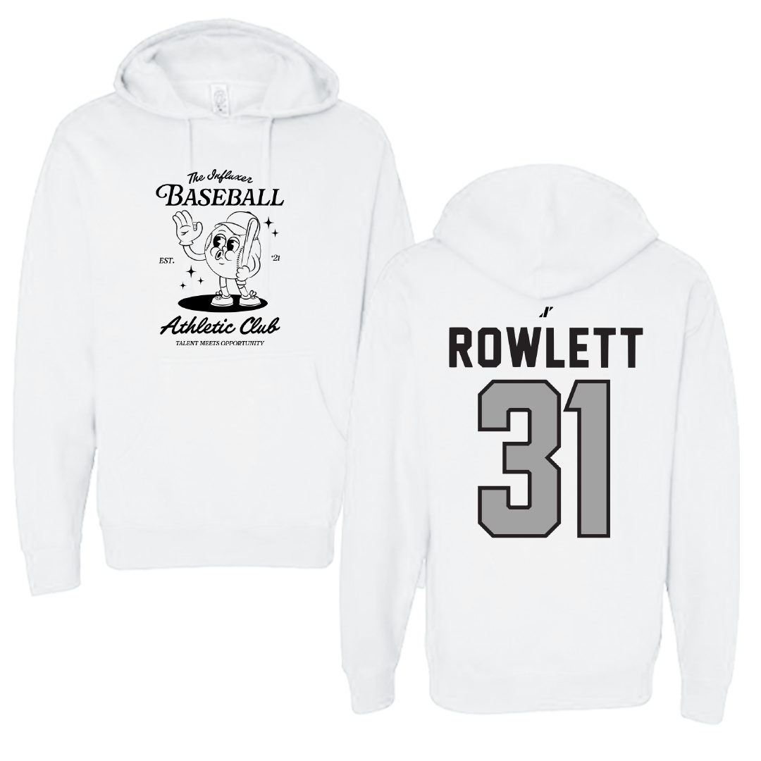 Baseball White Influxer Athletic Club Hoodie - #31 Grady Rowlett