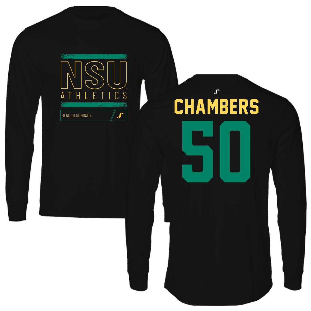 Norfolk State University Basketball Black Dominate Long Sleeve - #50 Nyzaiah Chambers