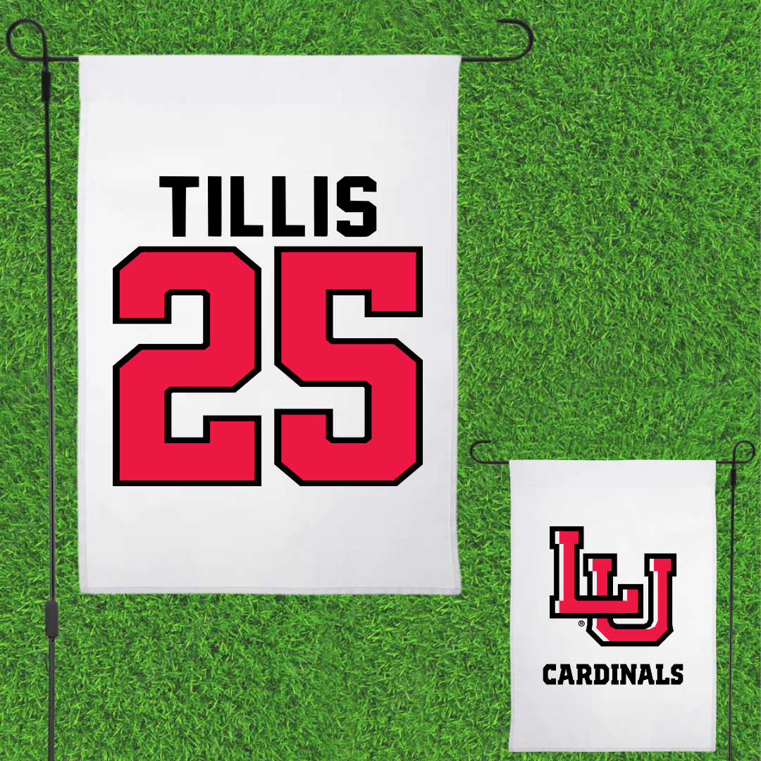 Lamar University Football White Garden Flag - #25 Jonavon Tillis
