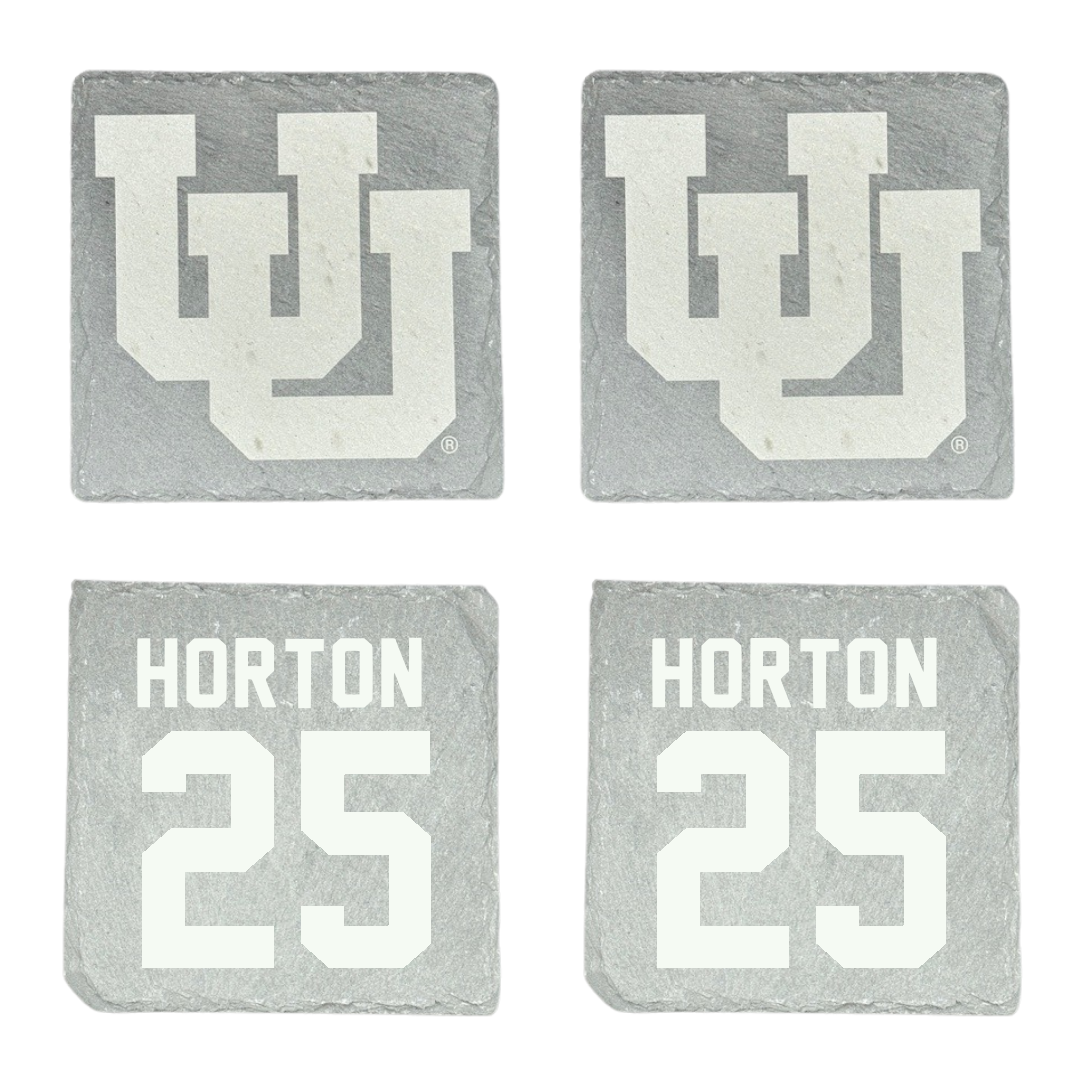 University of Utah Lacrosse Stone Coaster (4 Pack)  - #25 Bryce Horton
