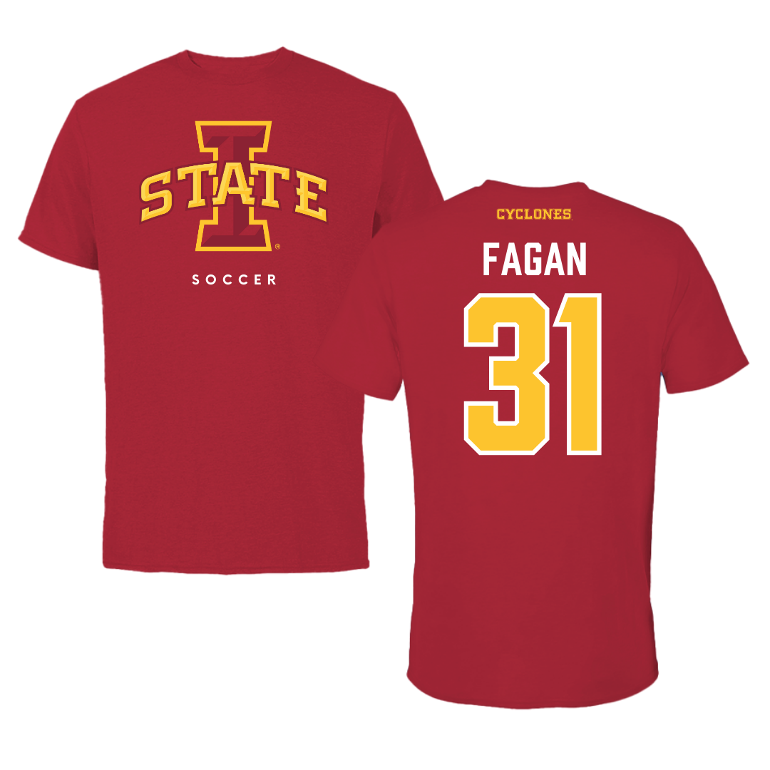 Iowa State University Soccer Cardinal Tee - #31 Cadence Fagan