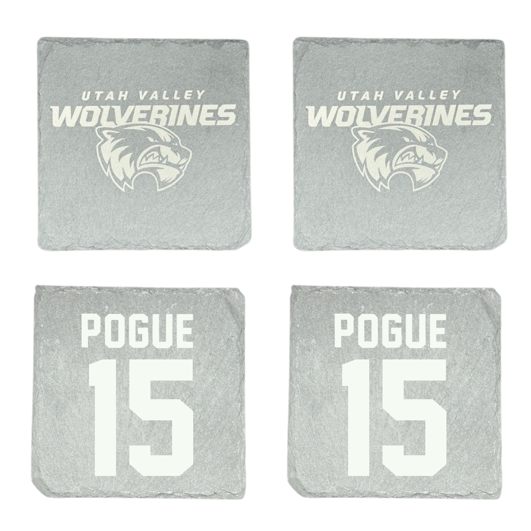 Utah Valley University Soccer Stone Coaster (4 Pack)  - #15 Noah Pogue