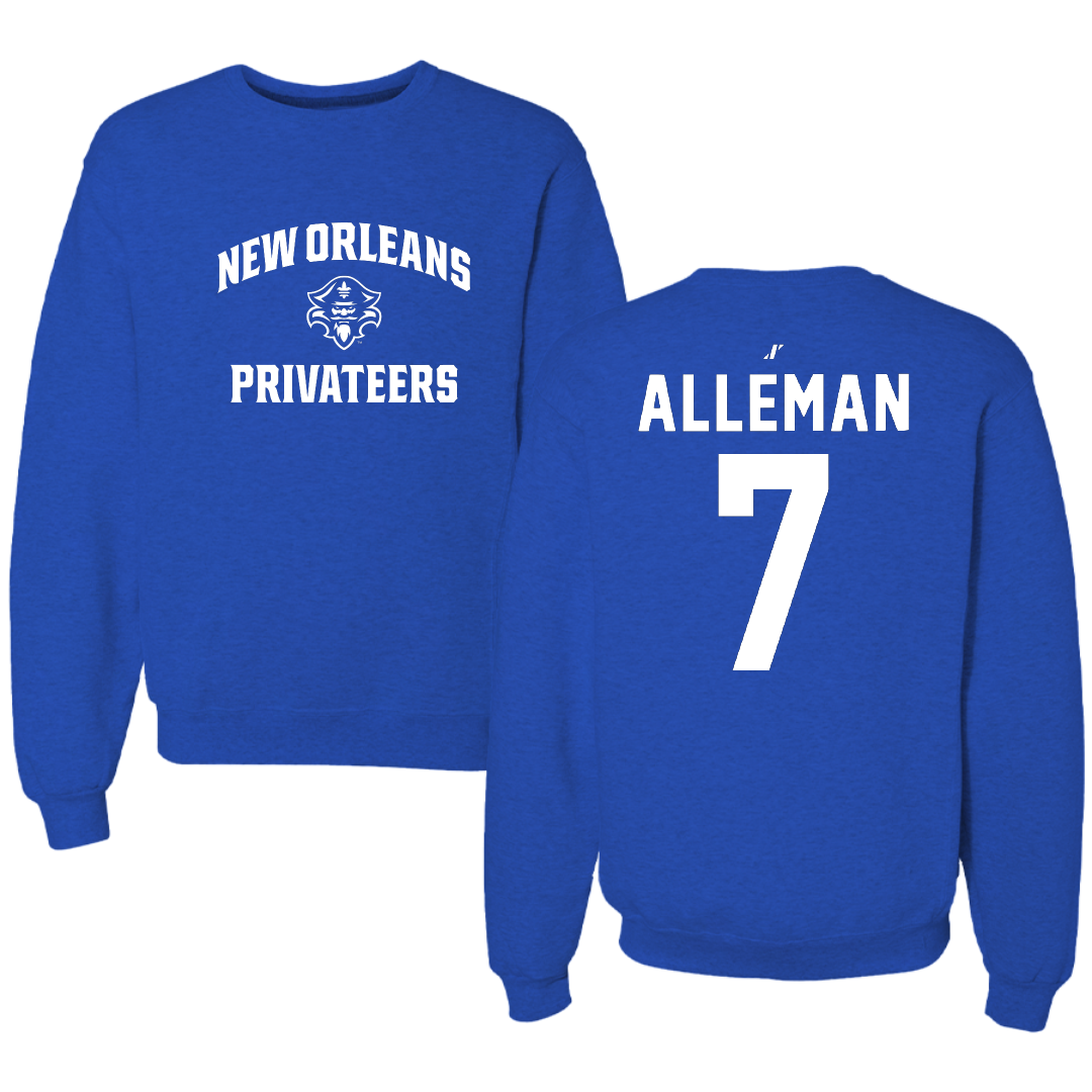 University of New Orleans Volleyball Blue General Crewneck - #7 Lani Alleman