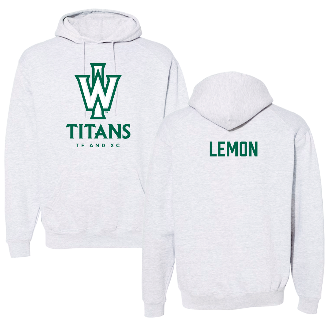 Illinois Wesleyan University TF and XC Gray Hoodie - Davion Lemon