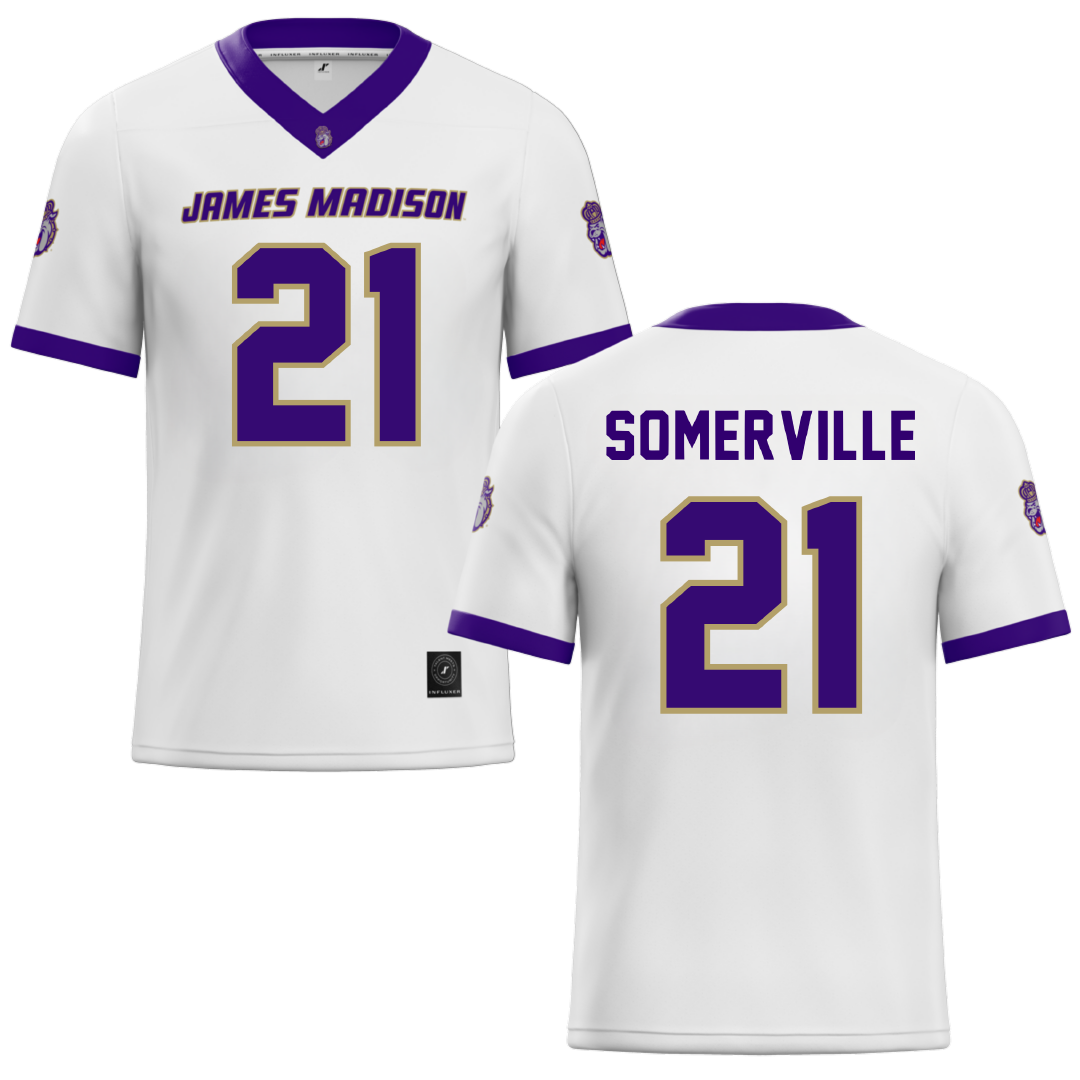 James Madison University White Football Jersey - #21 Jamari Somerville