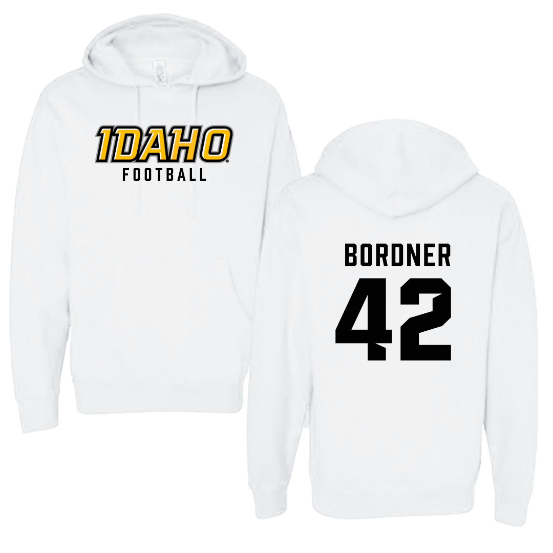 University of Idaho Football White Idaho Hoodie - #42 Ryder Bordner