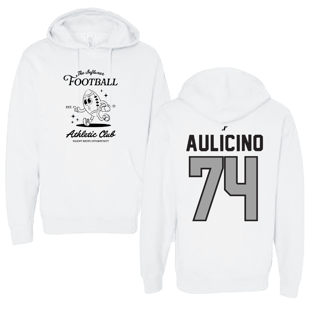 Football White Influxer Athletic Club Hoodie - #74 Matt Aulicino