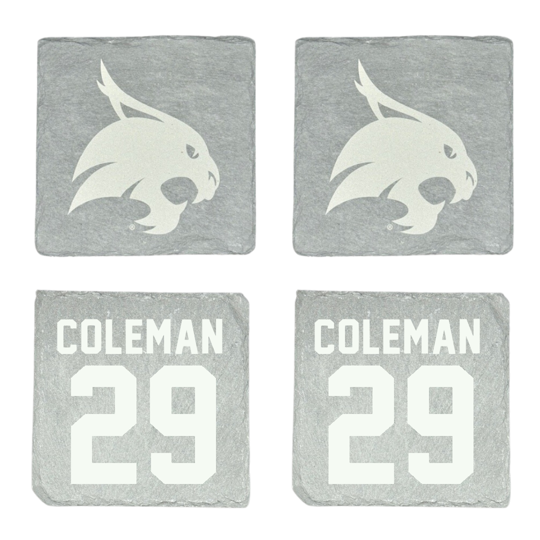 Texas State University Football Stone Coaster (4 Pack)  - #29 Caleb Coleman