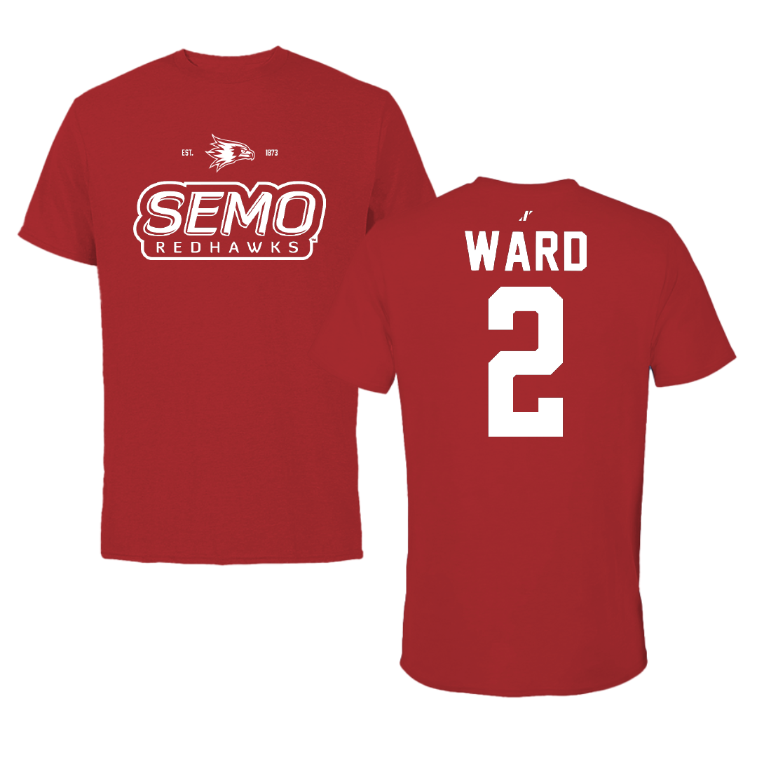 Southeast Missouri State University Basketball Canvas Red General Tee - #2 BJ Ward