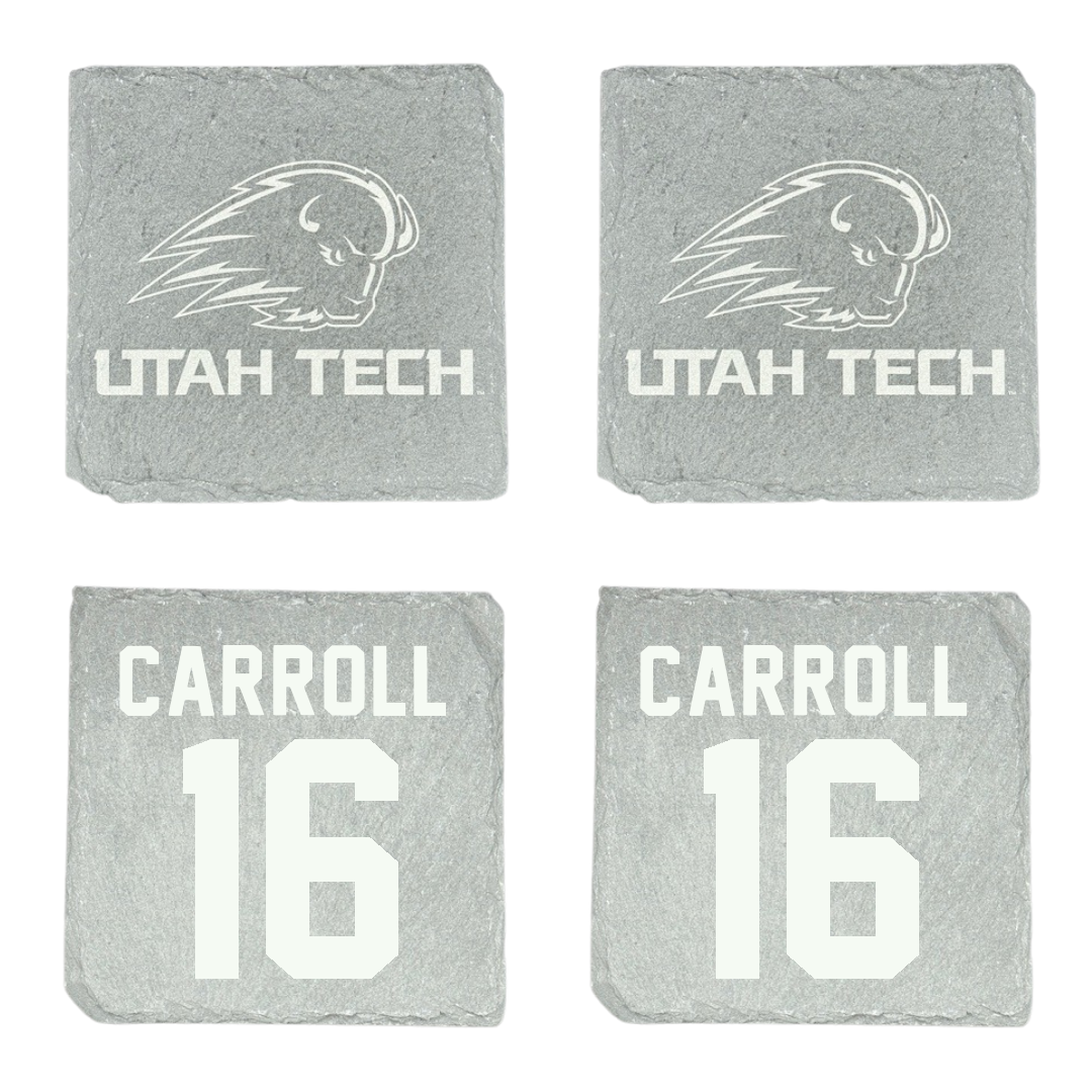 Utah Tech University Baseball Stone Coaster (4 Pack)  - #16 Jace Carroll