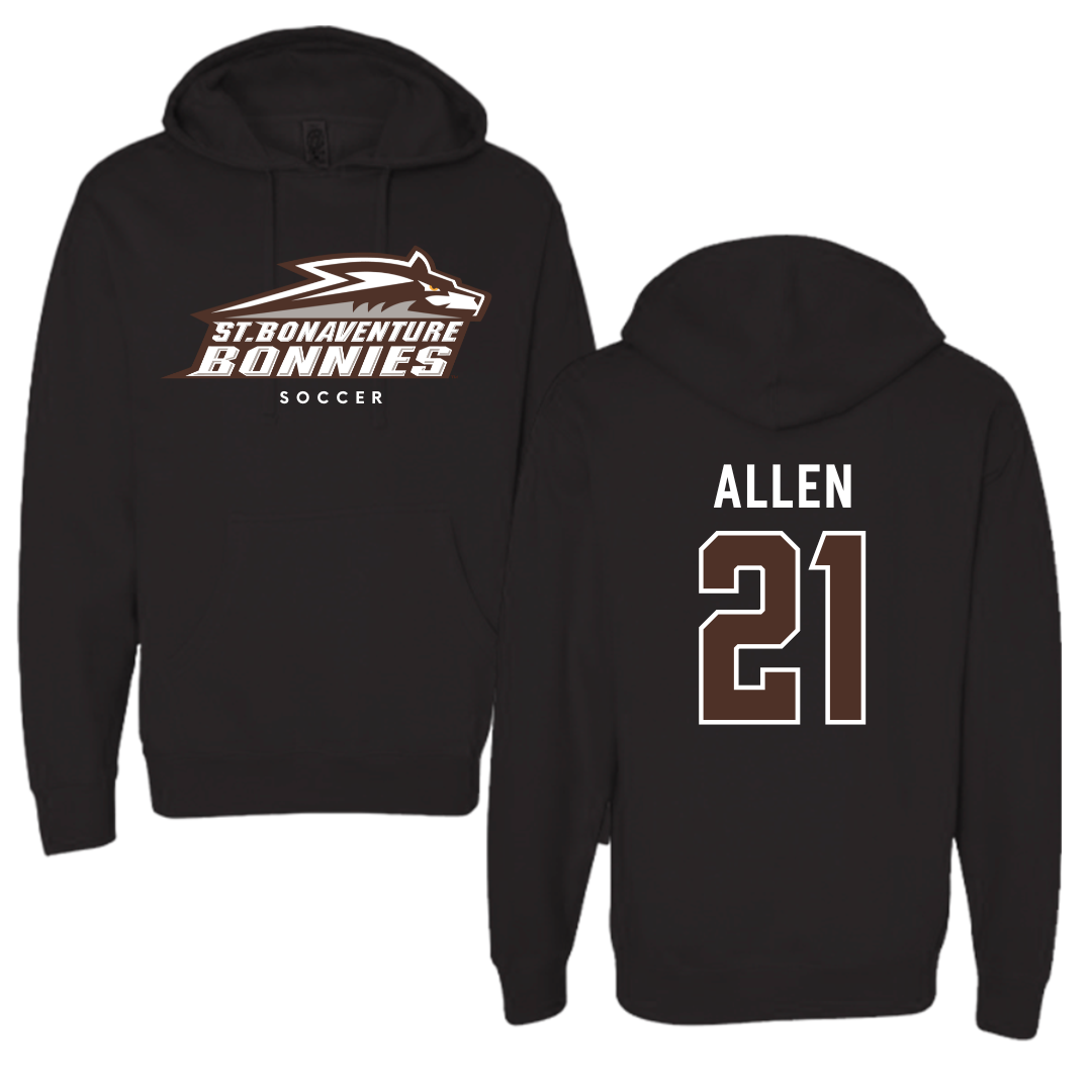 St. Bonaventure University Soccer Black Hoodie - #21 Olivia Allen