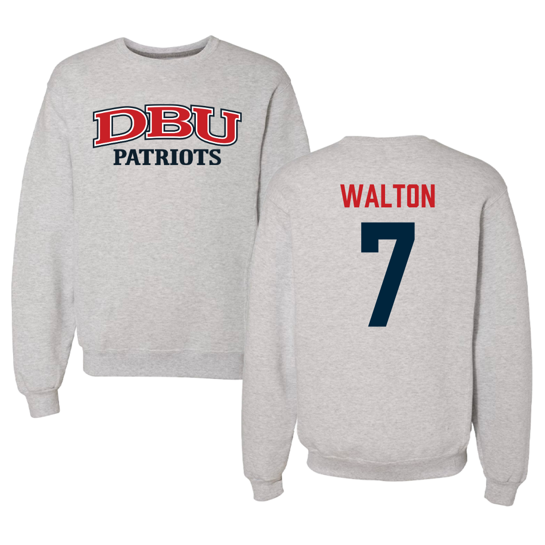 Dallas Baptist University Volleyball Gray Crewneck - #7 Aryn Walton