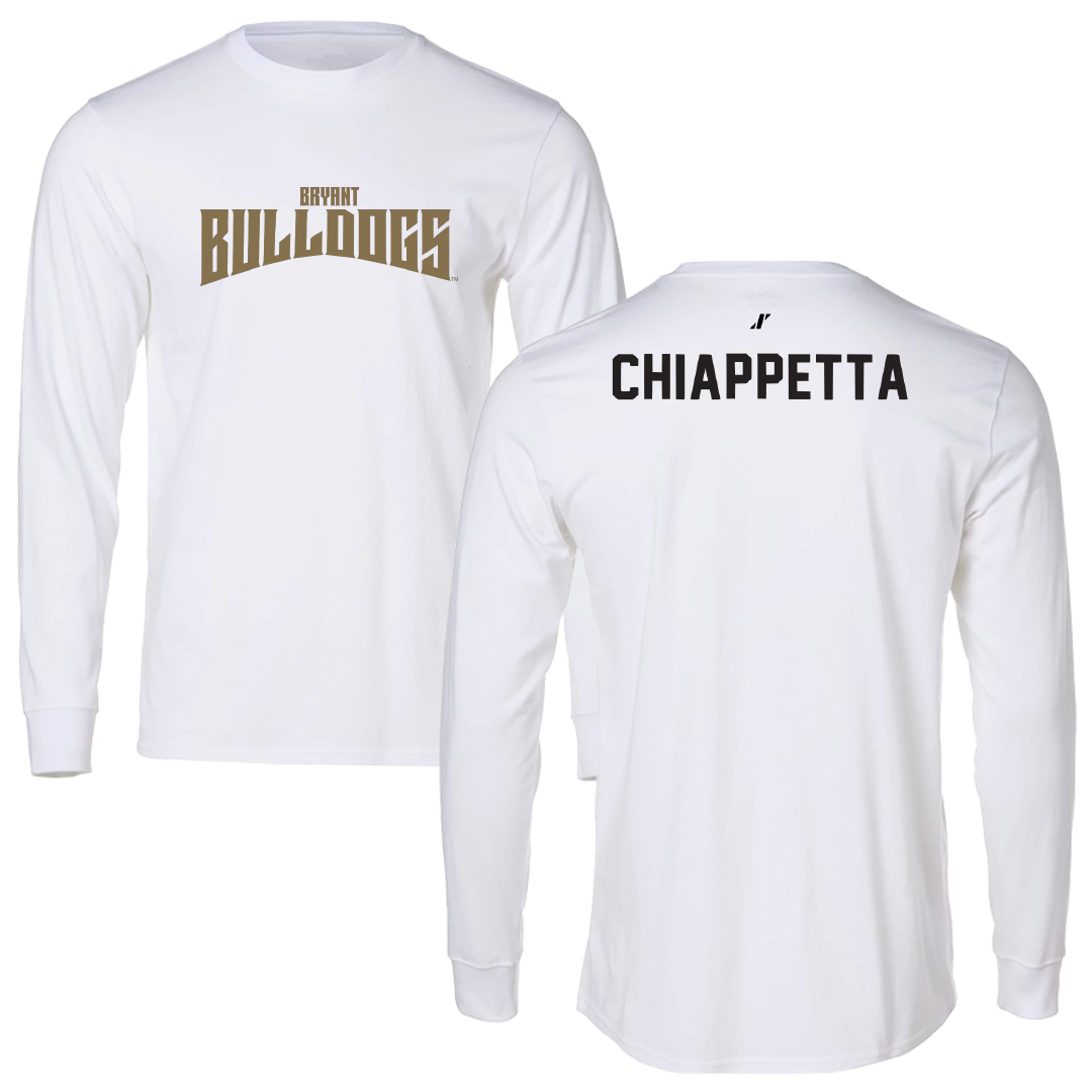 Bryant University TF and XC White Classic Performance Long Sleeve - AJ Chiappetta