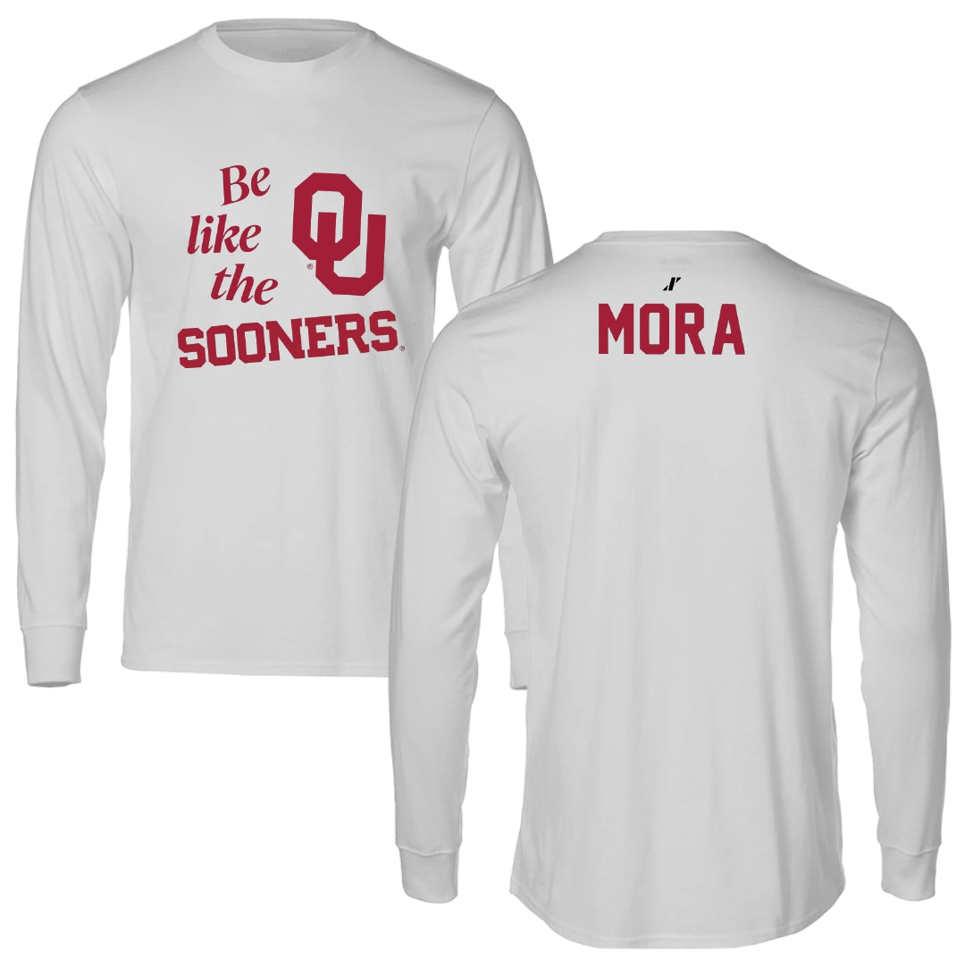 University of Oklahoma Wrestling Light Gray Be Like Us Long Sleeve - Juan Mora