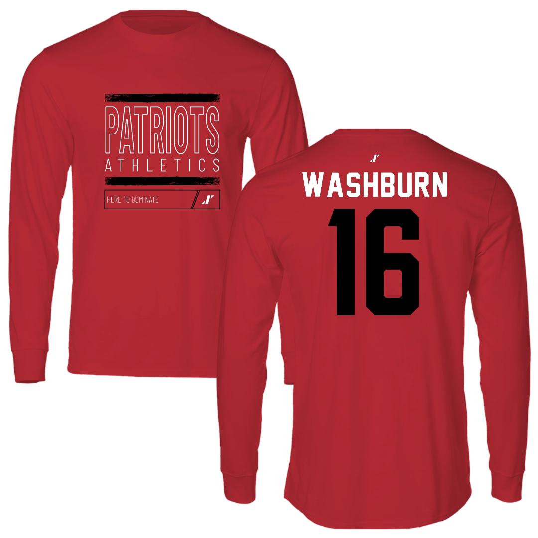 Dallas Baptist University Volleyball Red Dominate Long Sleeve - #16 Sadie Washburn