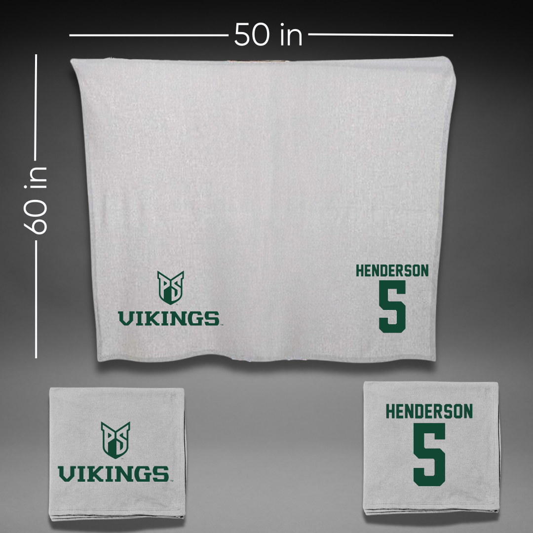 Portland State University Basketball Gray Blanket - #5 Jaylin Henderson