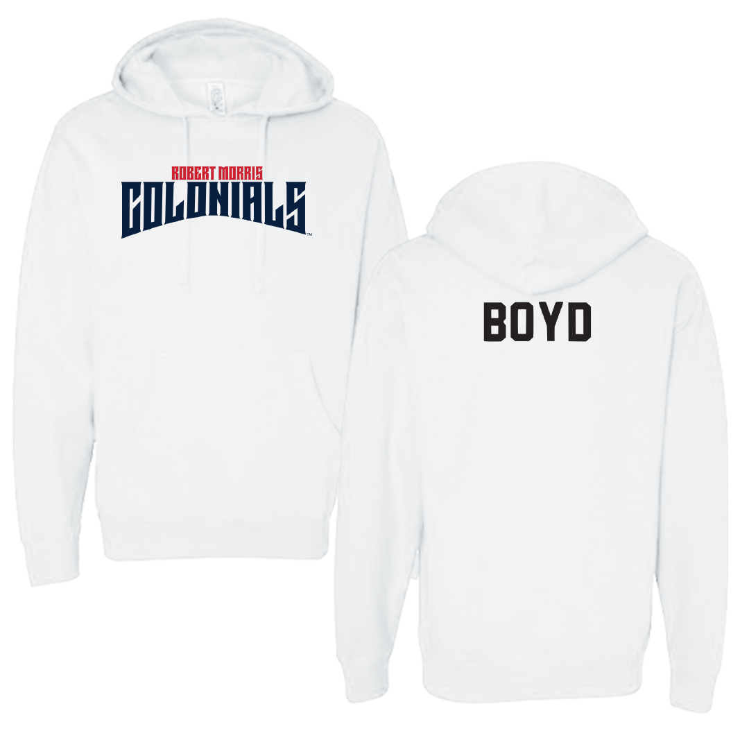 Robert Morris University TF and XC White Classic Hoodie - Brayden Boyd