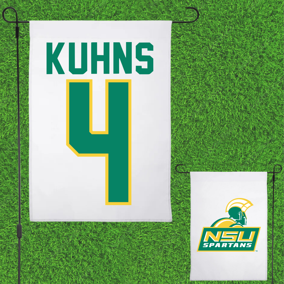 Norfolk State University Football White Garden Flag - #4 Otto Kuhns