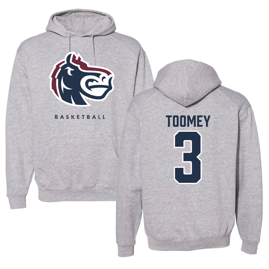 Fairleigh Dickinson University-Metropolitan Campus Basketball Gray Hoodie - #3 Bella Toomey