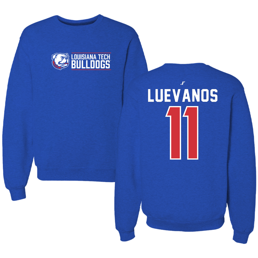 Louisiana Tech University Volleyball Blue General Crewneck - #11 Grace Luevanos