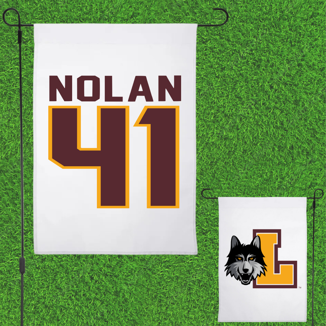 Loyola University-Chicago Basketball White Garden Flag - #41 Emma Nolan