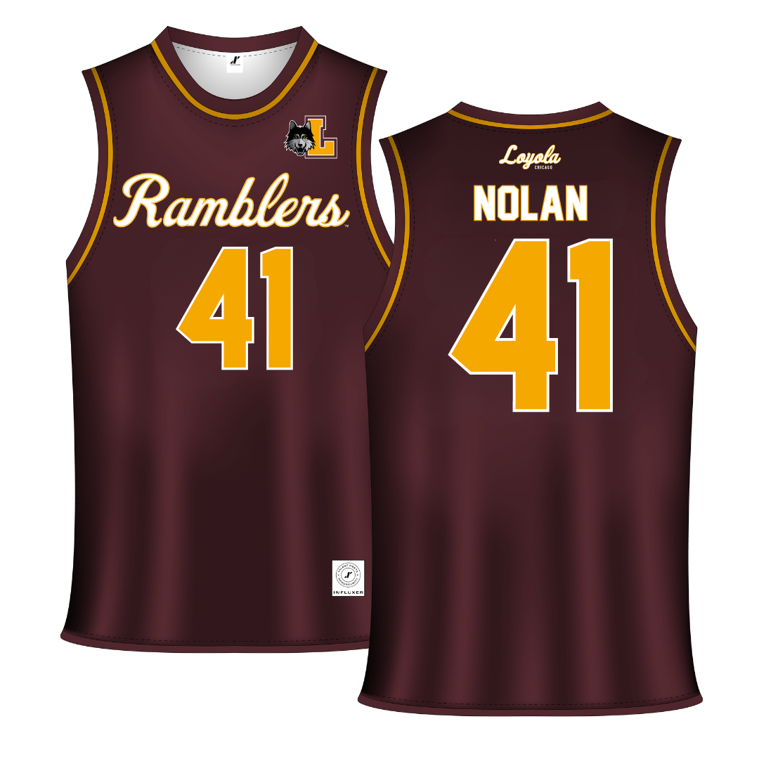 Loyola University-Chicago Maroon Basketball Jersey - #41 Emma Nolan