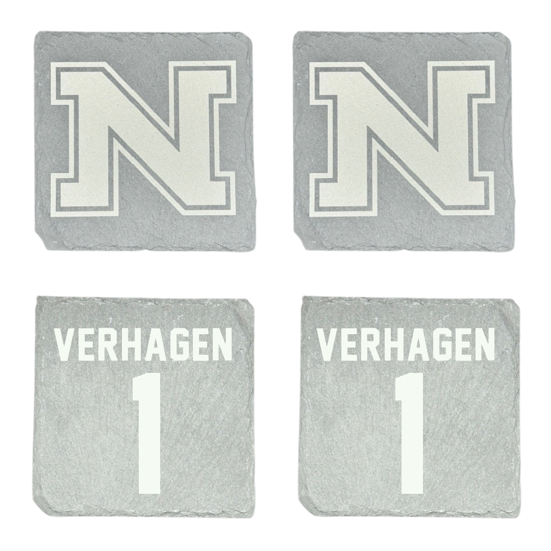 Northern Michigan University Basketball Stone Coaster (4 Pack)  - #1 Casey Verhagen