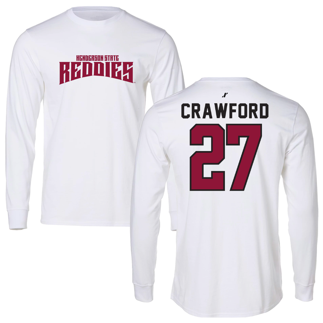 Henderson State University Football White Classic Long Sleeve - #27 Kolbi Crawford