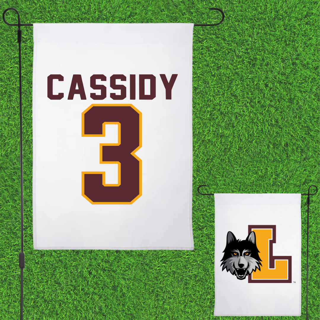 Loyola University-Chicago Soccer White Garden Flag - #3 Amanda Cassidy