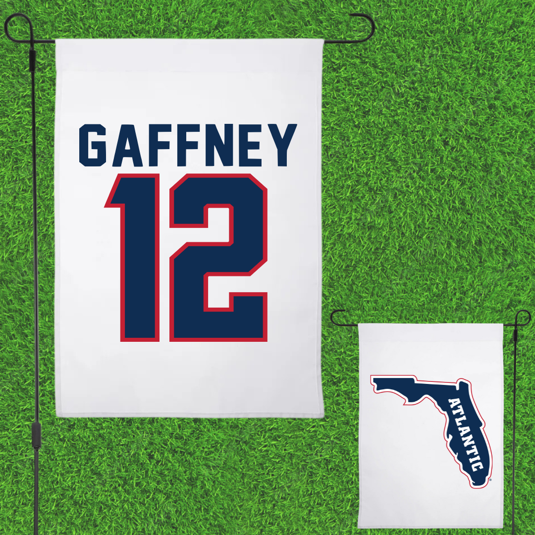 Florida Atlantic University Basketball White Garden Flag - #12 Jalen Gaffney