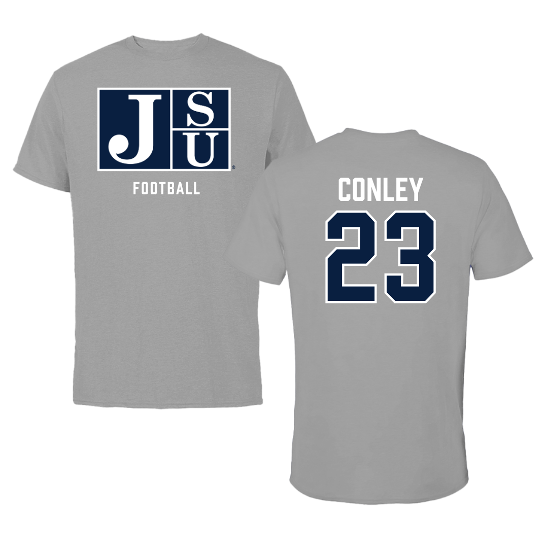 Jackson State University Football Gray Tee - #23 Kierrie Conley