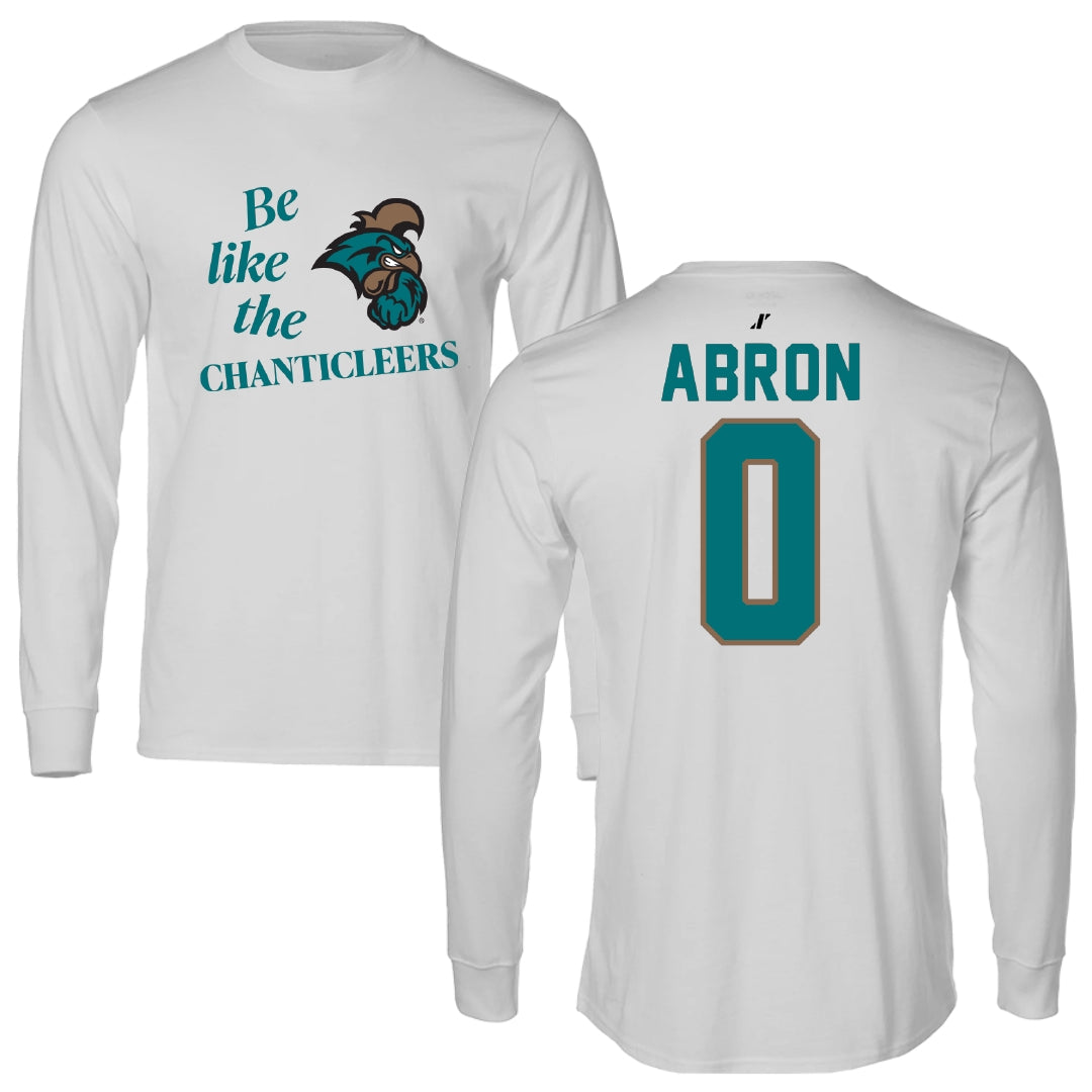 Coastal Carolina University Basketball Light Gray Be Like Us Performance Long Sleeve - #0 Tiara Abron