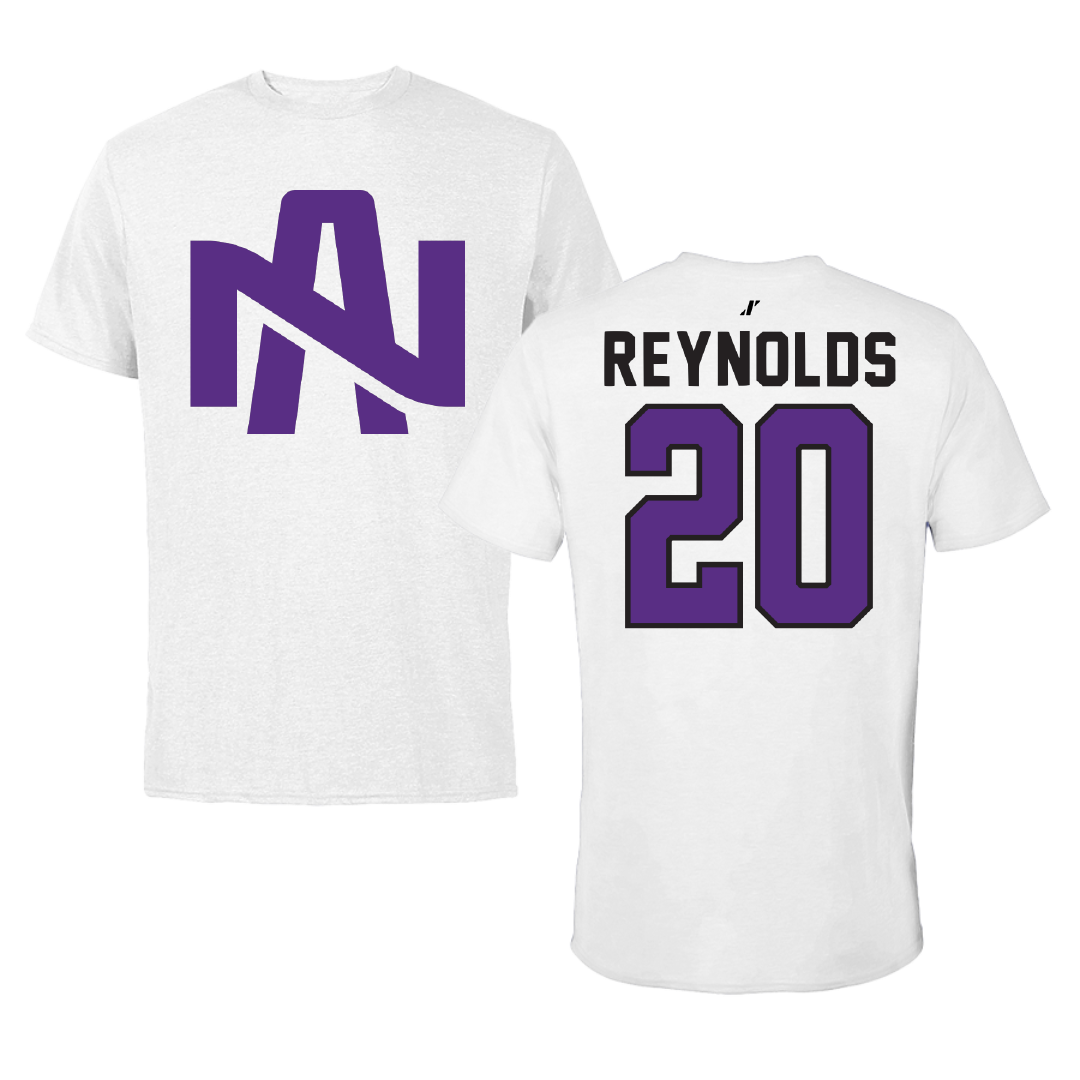 University of North Alabama Soccer White Performance Tee - #20 Maddie Reynolds