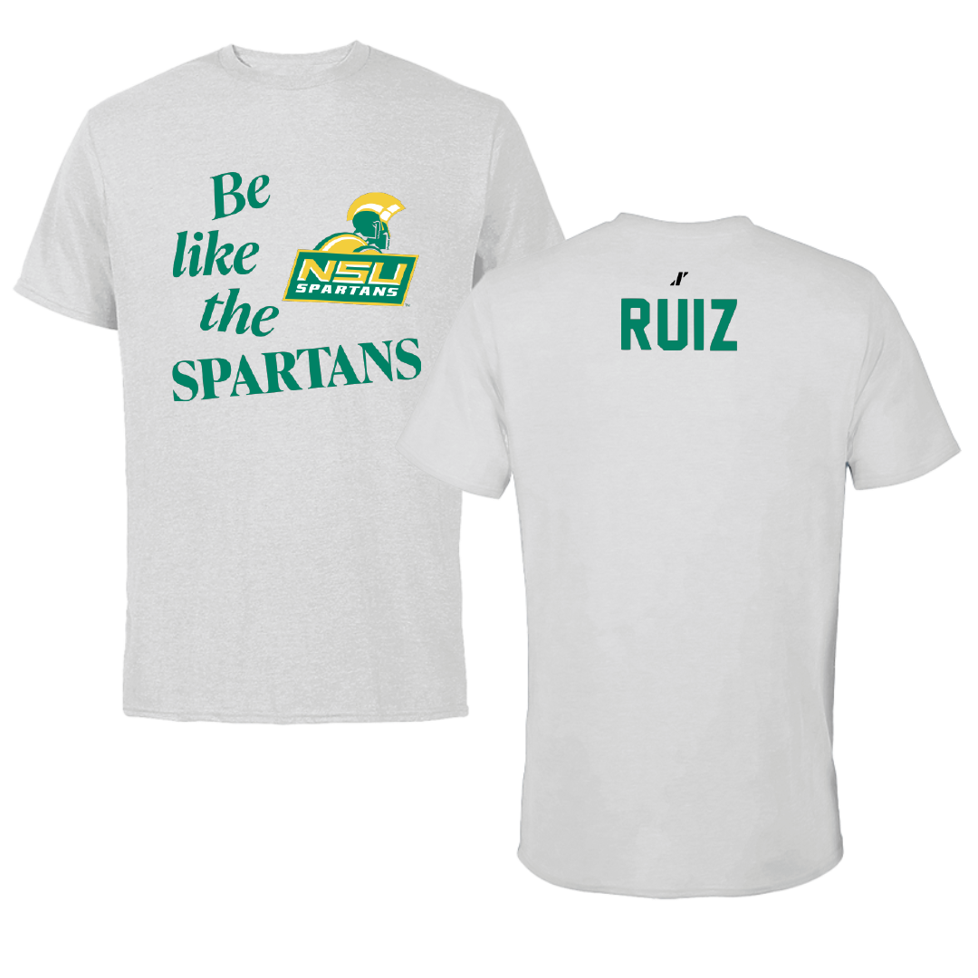 Norfolk State University Tennis Light Gray Be Like Us Performance Tee - Laura Ruiz