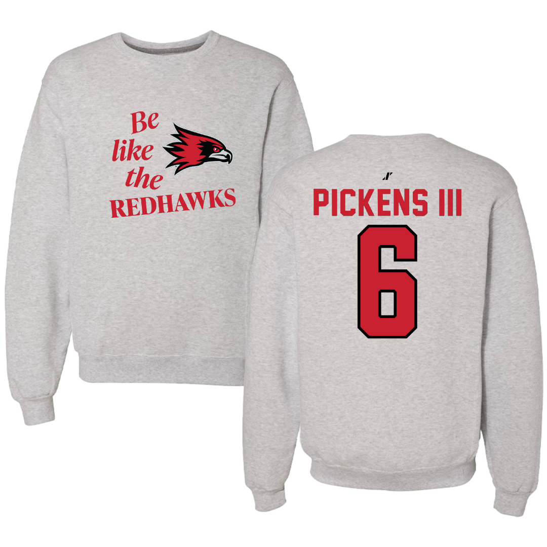Southeast Missouri State University Football Light Gray Be Like Us Crewneck - #6 Henry Pickens III