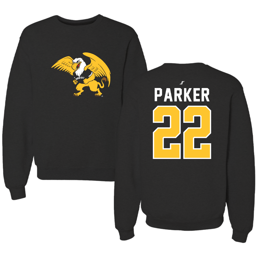 Missouri Western State University Football Black Crewneck - #22 Denver Parker