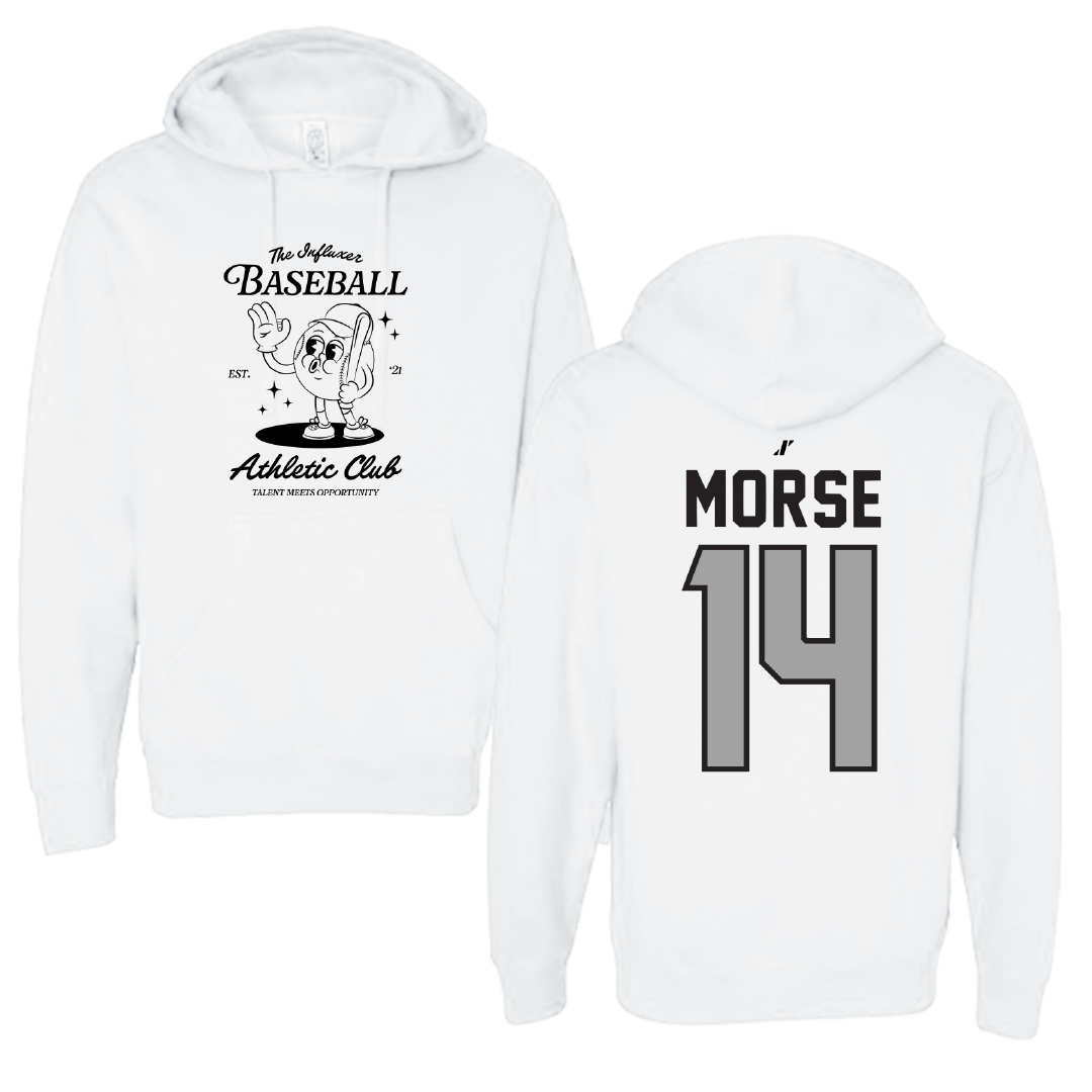 Baseball White Influxer Athletic Club Hoodie - #14 Trhea Morse