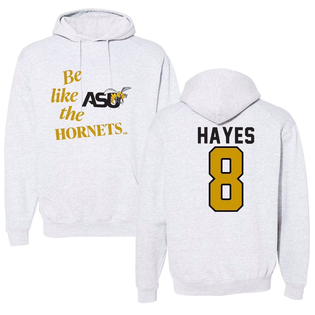 Alabama State University Football Light Gray Be Like Us Hoodie - #8 James Hayes