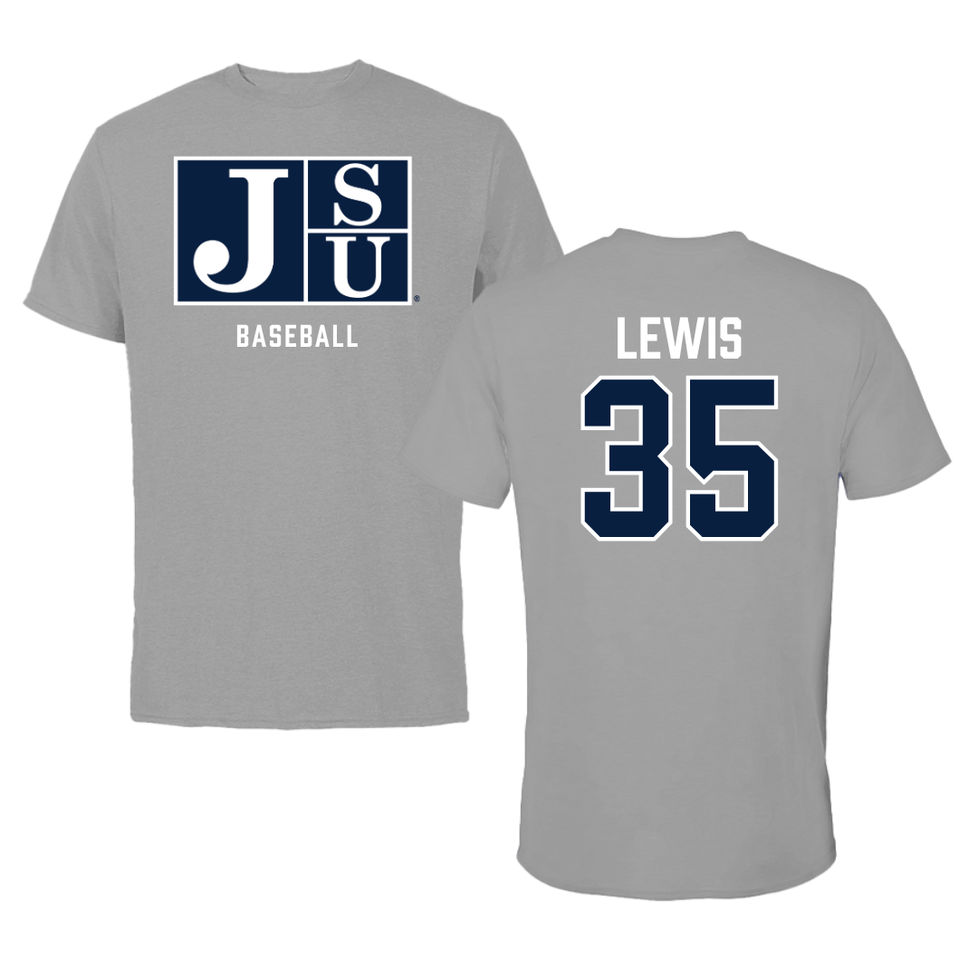 Jackson State University Baseball Gray Tee - #35 CJ Lewis