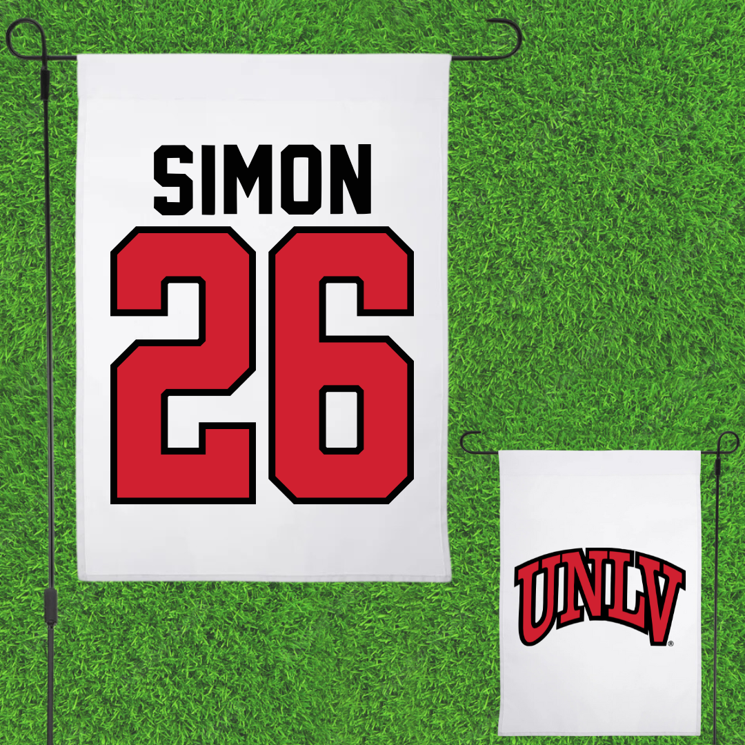 University of Nevada-Las Vegas Baseball White Garden Flag - #26 Sam Simon