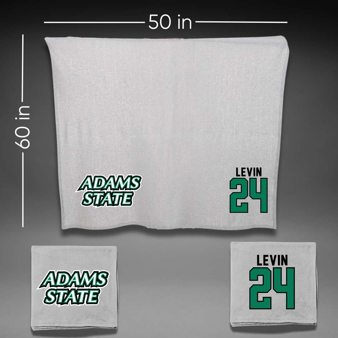 Adams State University Soccer Gray Blanket - #24 Denali Levin