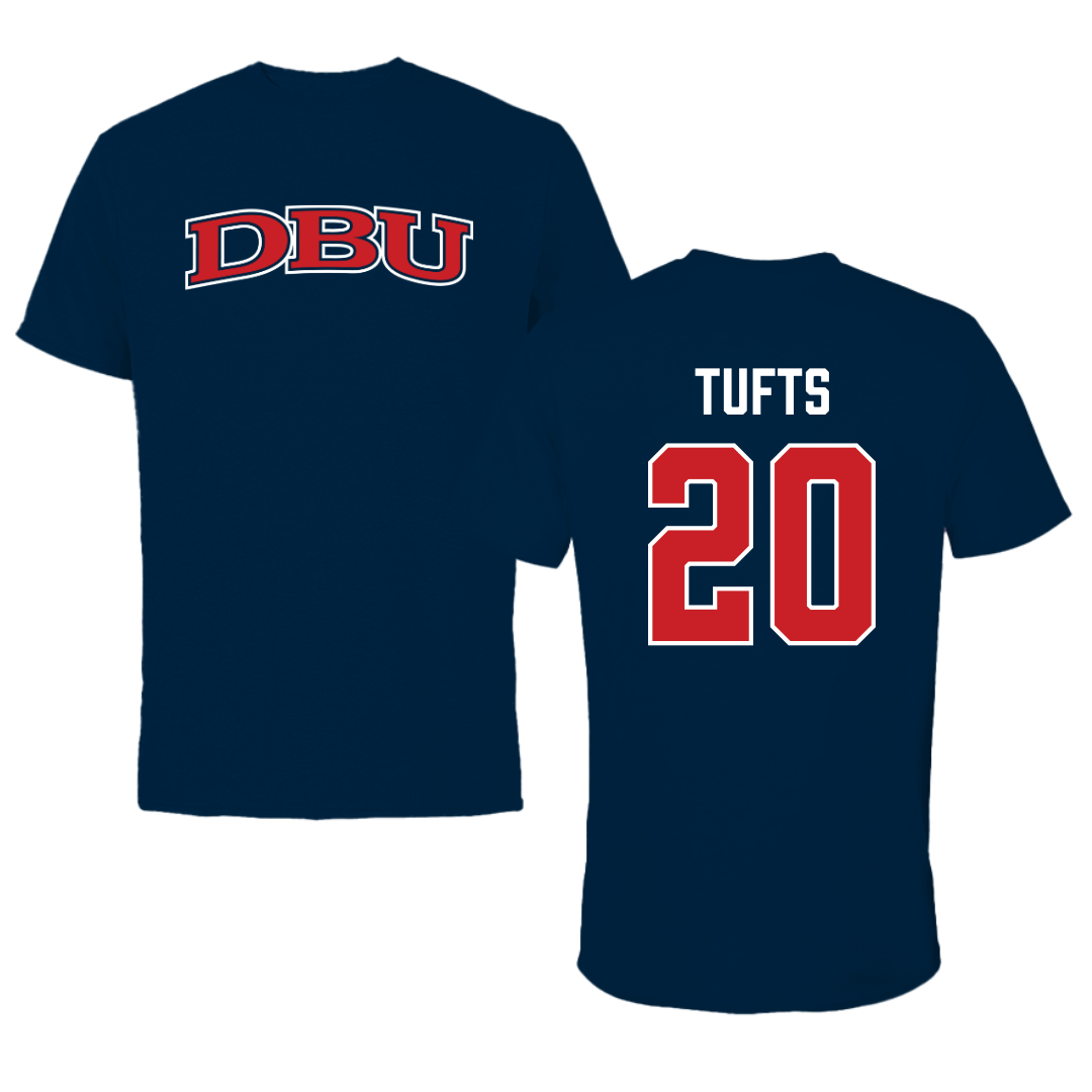 Dallas Baptist University Soccer Navy DBU Tee - #20 Taylor Tufts