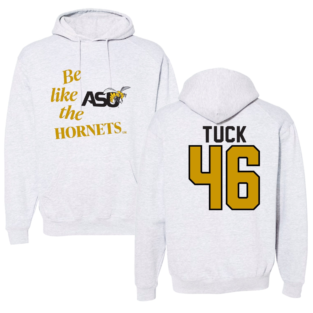 Alabama State University Football Light Gray Be Like Us Hoodie - #46 Harrison Tuck