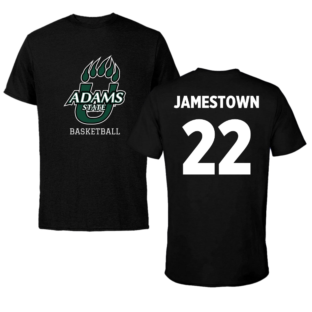 Adams State University Basketball Black State Performance Tee - #22 Tajaun Jamestown