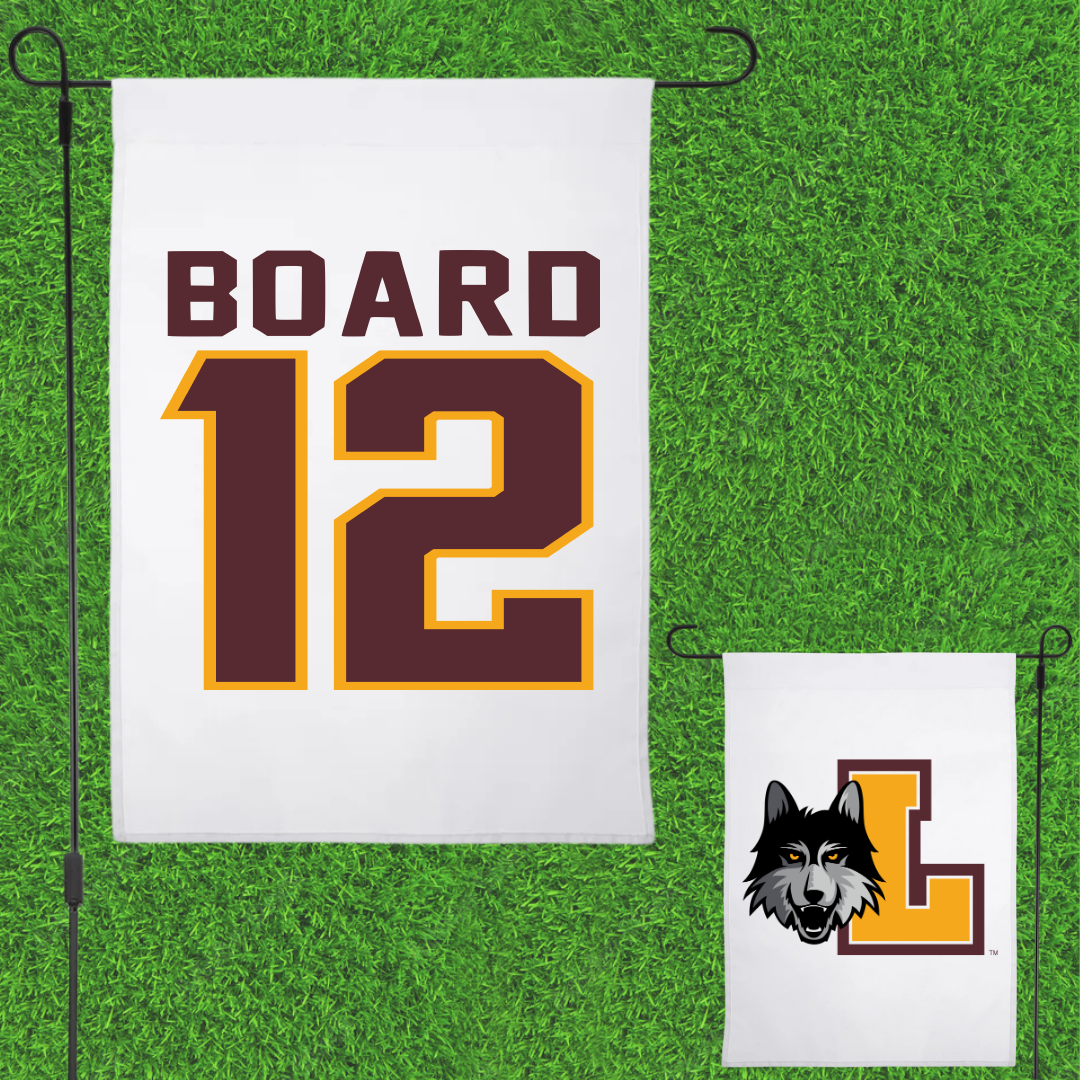 Loyola University-Chicago Volleyball White Garden Flag - #12 Kaley Board