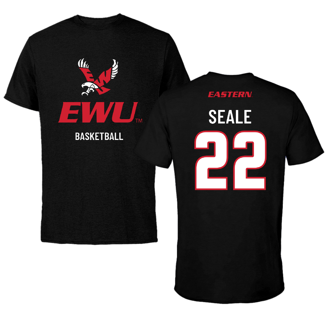 Eastern Washington University Basketball Black EWU Performance Tee - #22 Jackson Seale