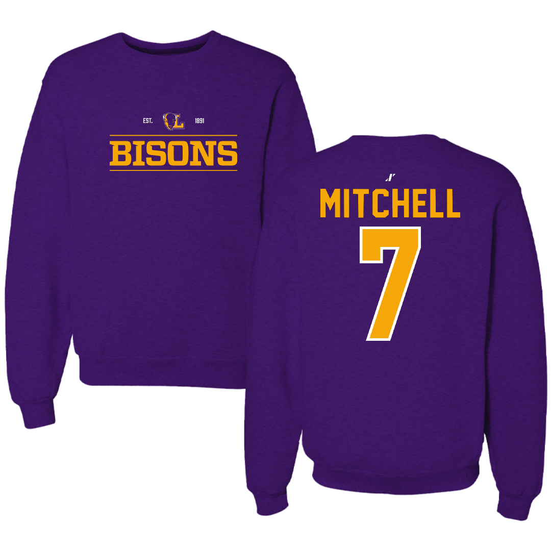 Lipscomb University Baseball Purple General Crewneck - #7 Joey Mitchell