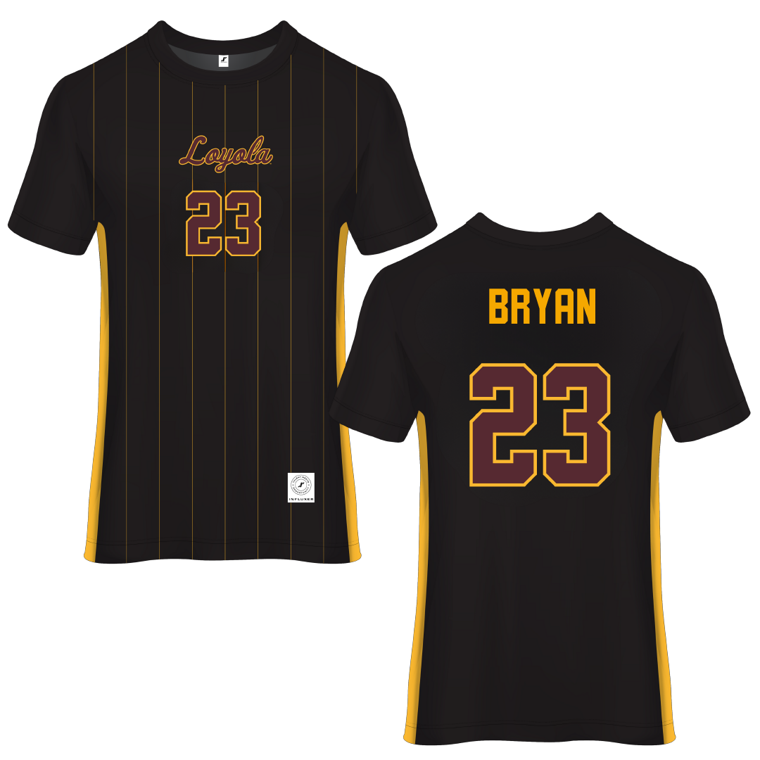 Loyola University-Chicago Black Soccer Jersey - #23 Ava Bryan