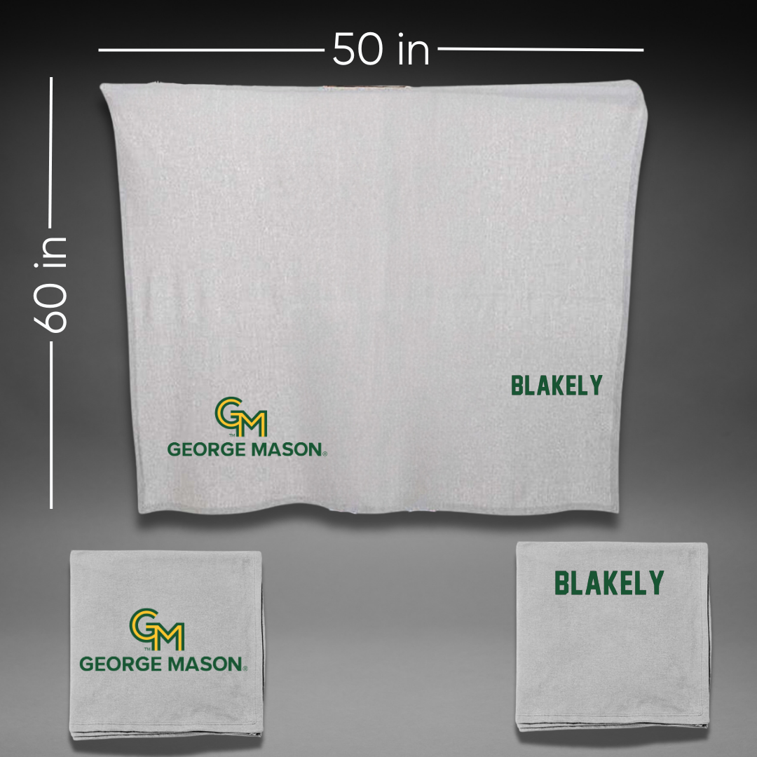 George Mason University Rowing Gray Blanket - Monika Blakely
